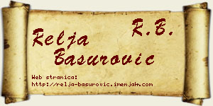 Relja Basurović vizit kartica